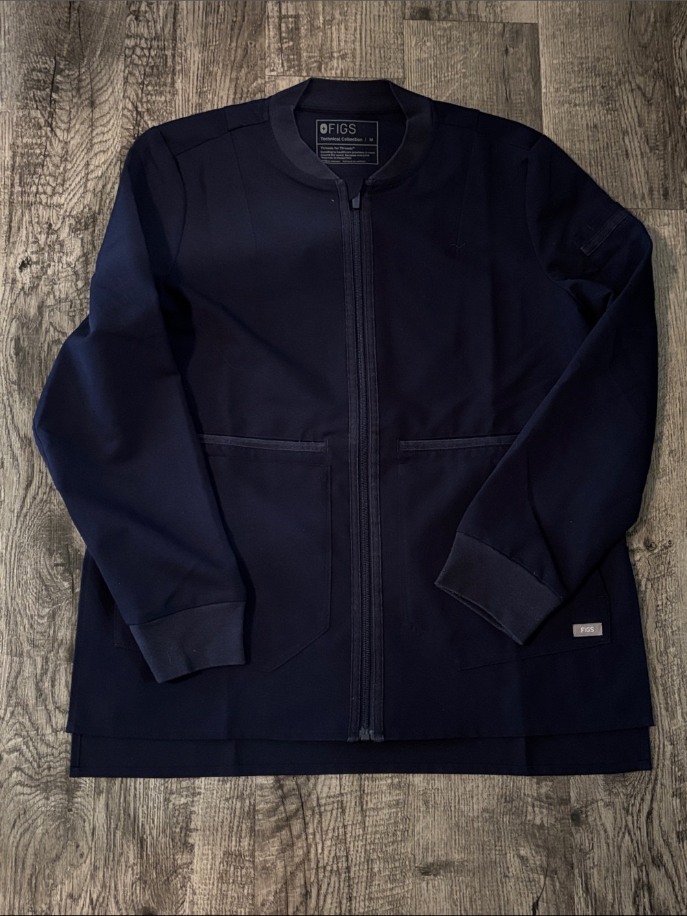 Figs Bellery Scrub Jacket - Navy Blue - Size Medium